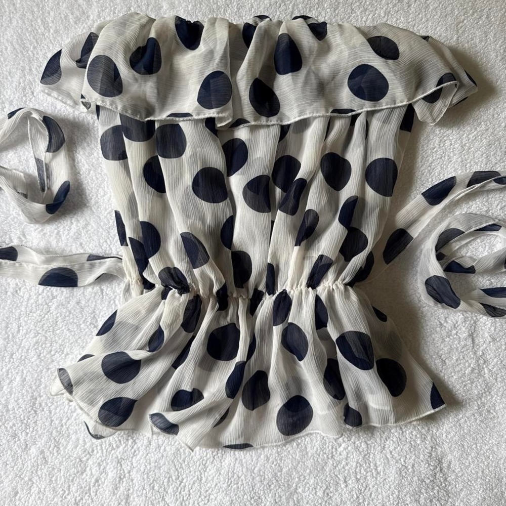 ADORABLE silky DEJAVU polka dot tube top